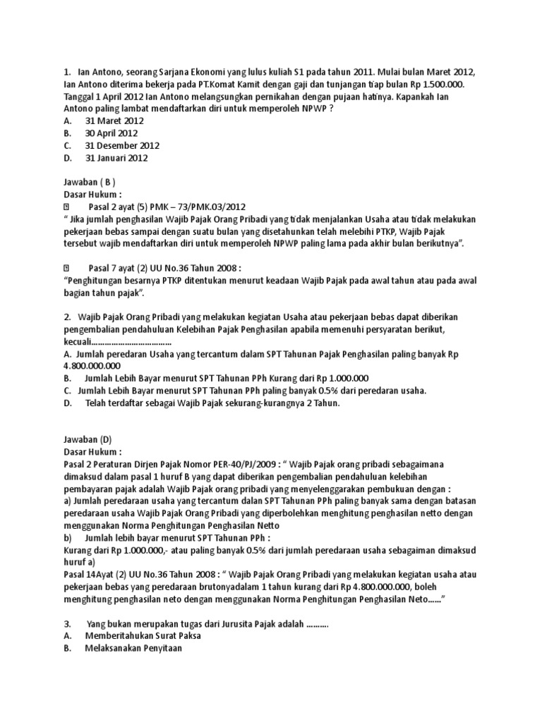 217372720 Kumpulan Soal Kup Lengkumpulan Soal Kup Lengkap Doc