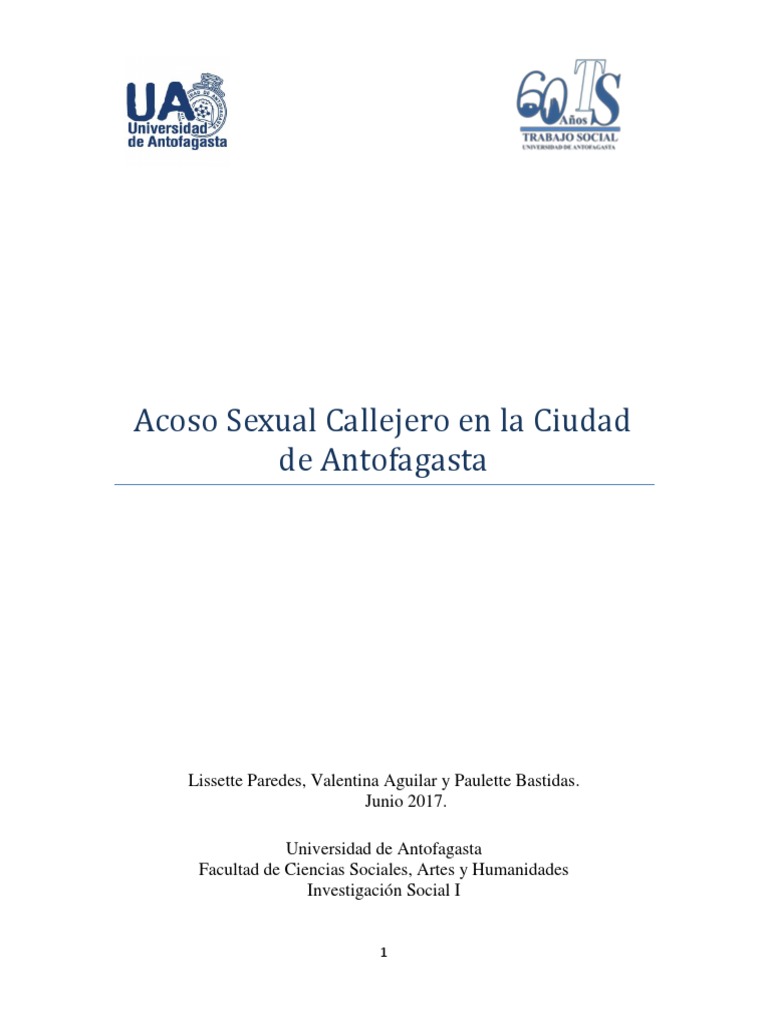 Acoso Sexual Callejero en Antofagasta | PDF | Investigación cualitativa ...