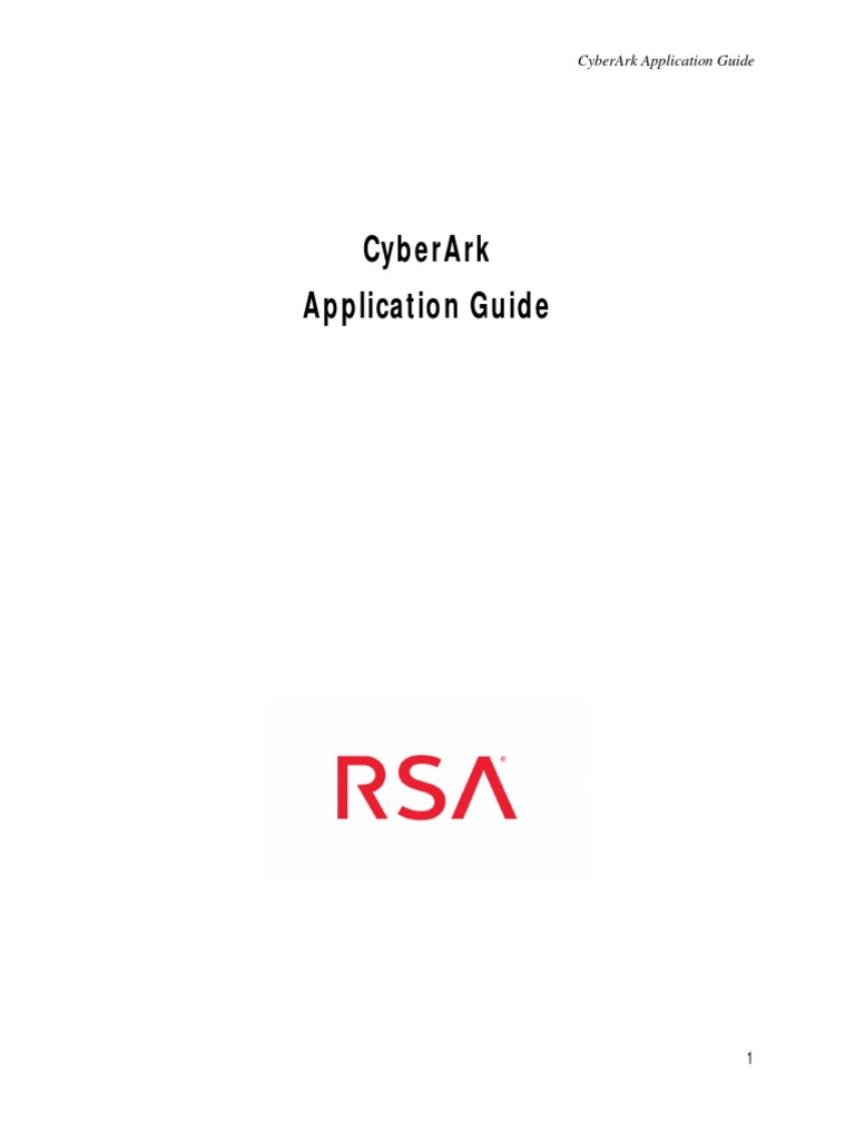 RSA Via L-G CyberArk AppGuide | PDF | Computer File | Microsoft Windows