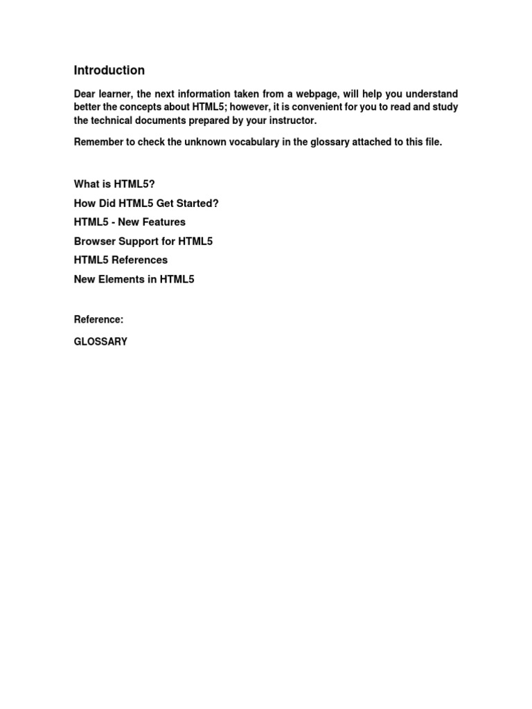Understanding HTML5 Concepts and Features | PDF | Career & Growth ...