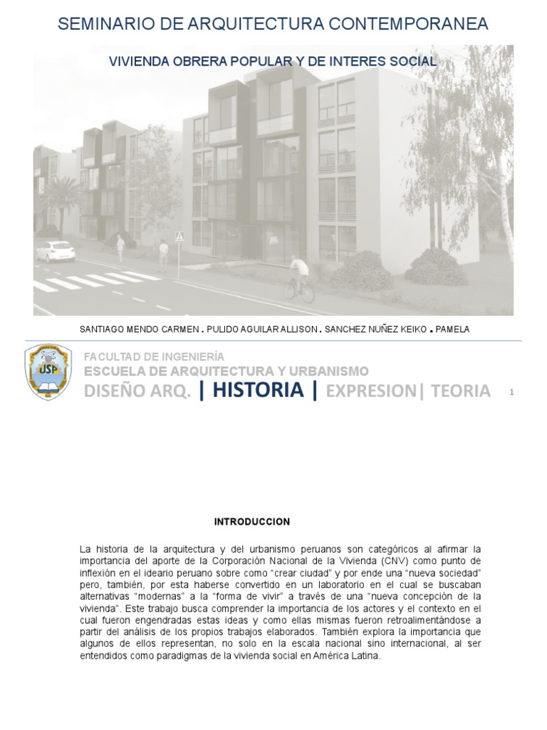 Historia de la Vivienda Social en Perú | PDF | Lima | Perú