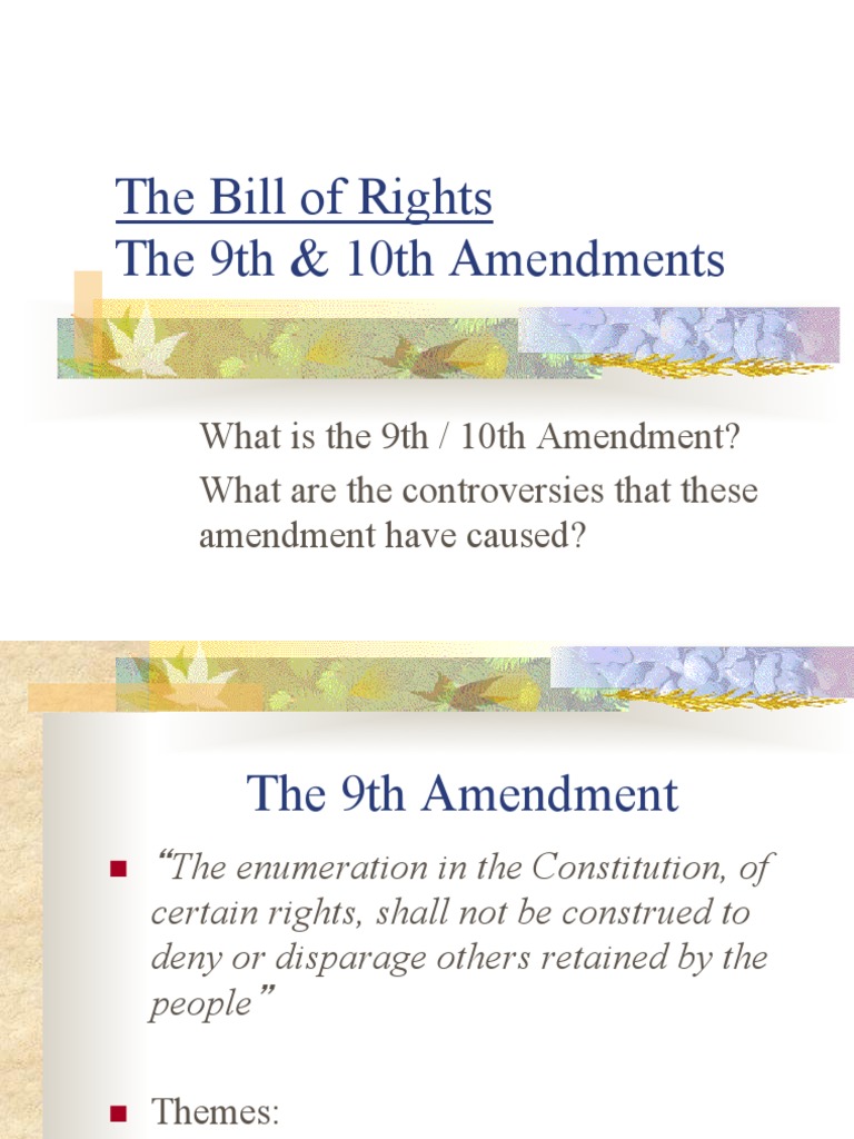9th 10th Amendment.pdf Tenth Amendment To The United States