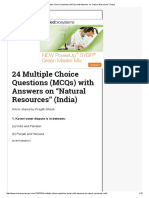 24 Multiple Choice Questions (MCQS) With Answers On "Natural Resources" (India)