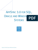 AppSync 3.0 For SQL, Oracle and Windows File Systems