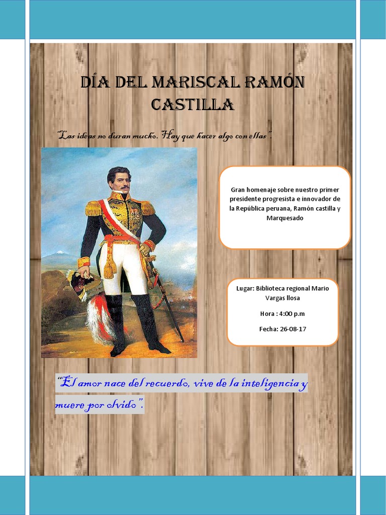 Día Del Mariscal Ramón Castilla | PDF | Libros para adolescentes