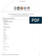 Exam Registration Form For September 2017 Exams: Basic Details