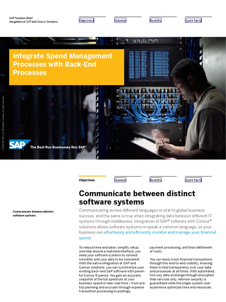 Concur SAP ERP Integration PDF Sap Se  Service