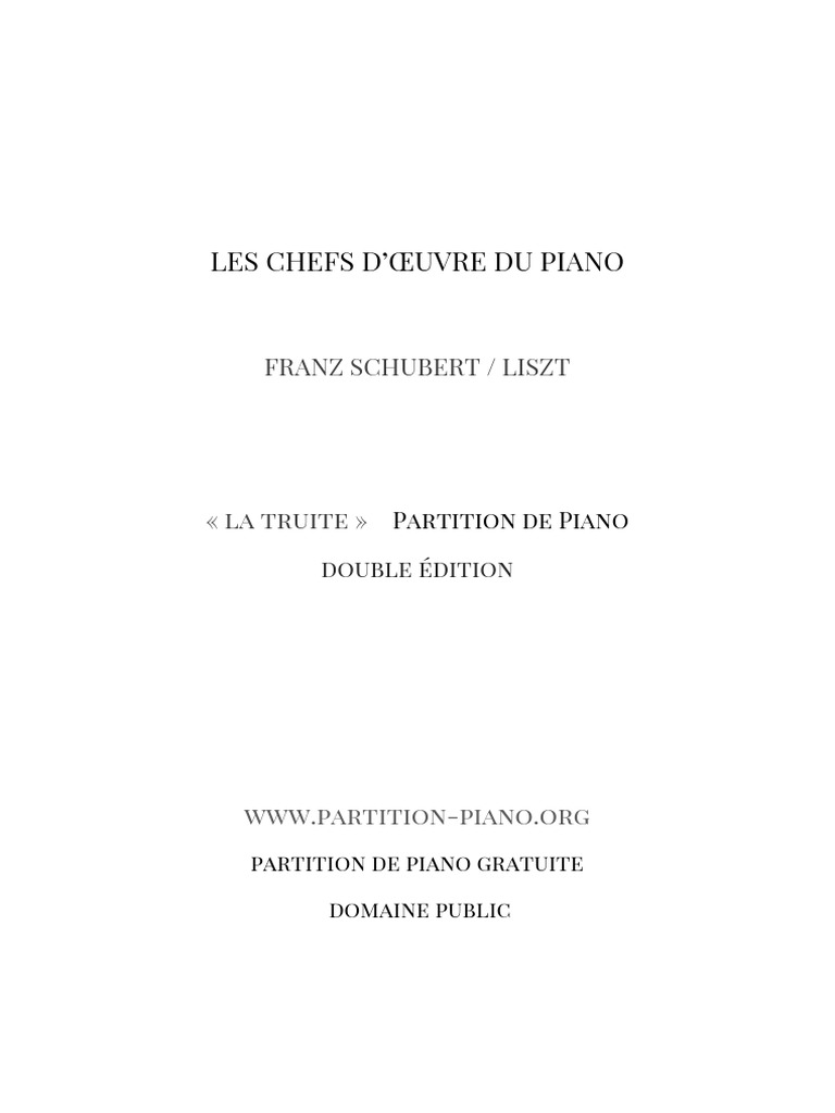 La Truite de Schubert PDF