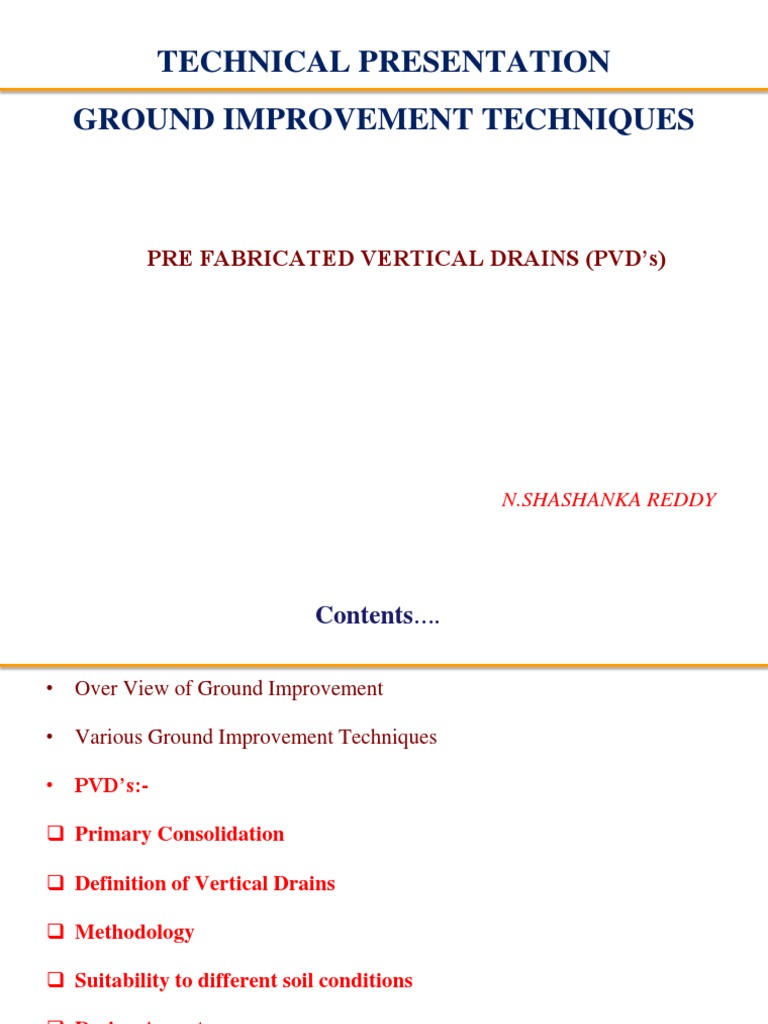Ground Improvement with PVD Techniques | PDF | Drainage | Soil