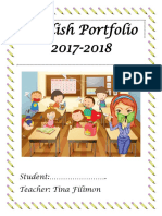English Portfolio 2017-2018: Student: . Teacher: Tina Filimon