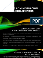 VÍAS ADMINISTRACIÓN MEDICAMENTOS