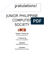 Congratulations!: Junior Philippine Computer Society