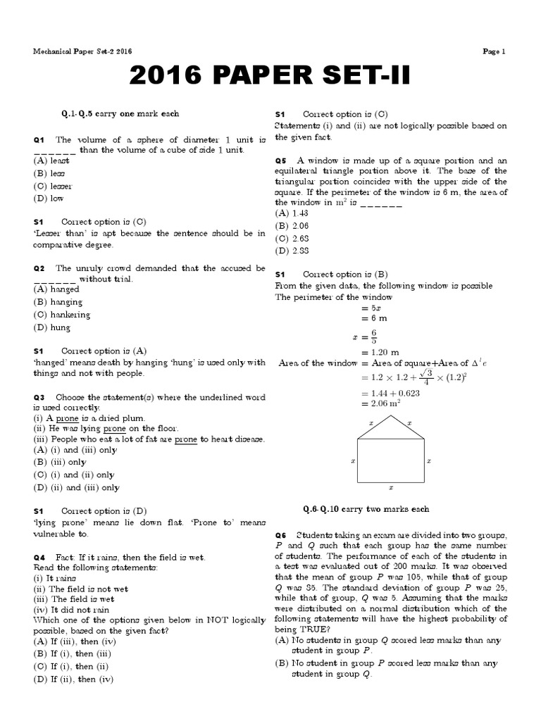 Mechanical Paper Set 2 2016 | PDF | Welding | Construction
