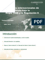 Thomas Thorndike Emision Internacional de Deuda Rule 144A Regulation S Evento Advocatus