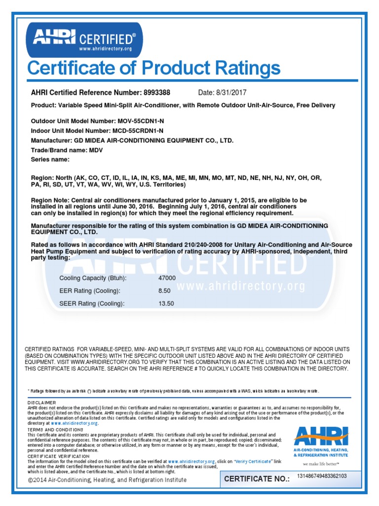 ahri cert