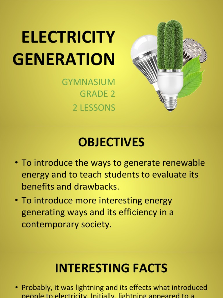Electricity Generation II Grade | PDF | Energy Development | Wind Power
