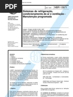 NBR 13971 - Sistemas de Refrigeracao Condicionamento de Ar e Ventilacao - Manutencao Program Ada