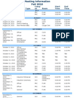 Meeting Information Fall 2010