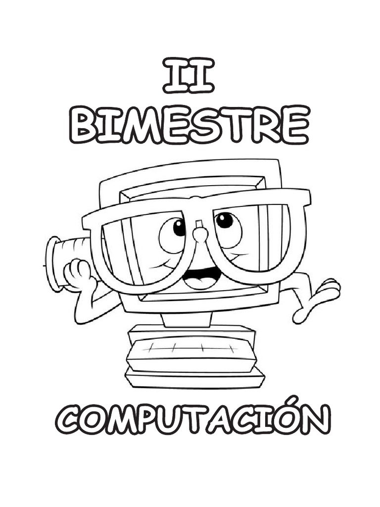 Portada Caratula Curso de Computación - II Bim | PDF