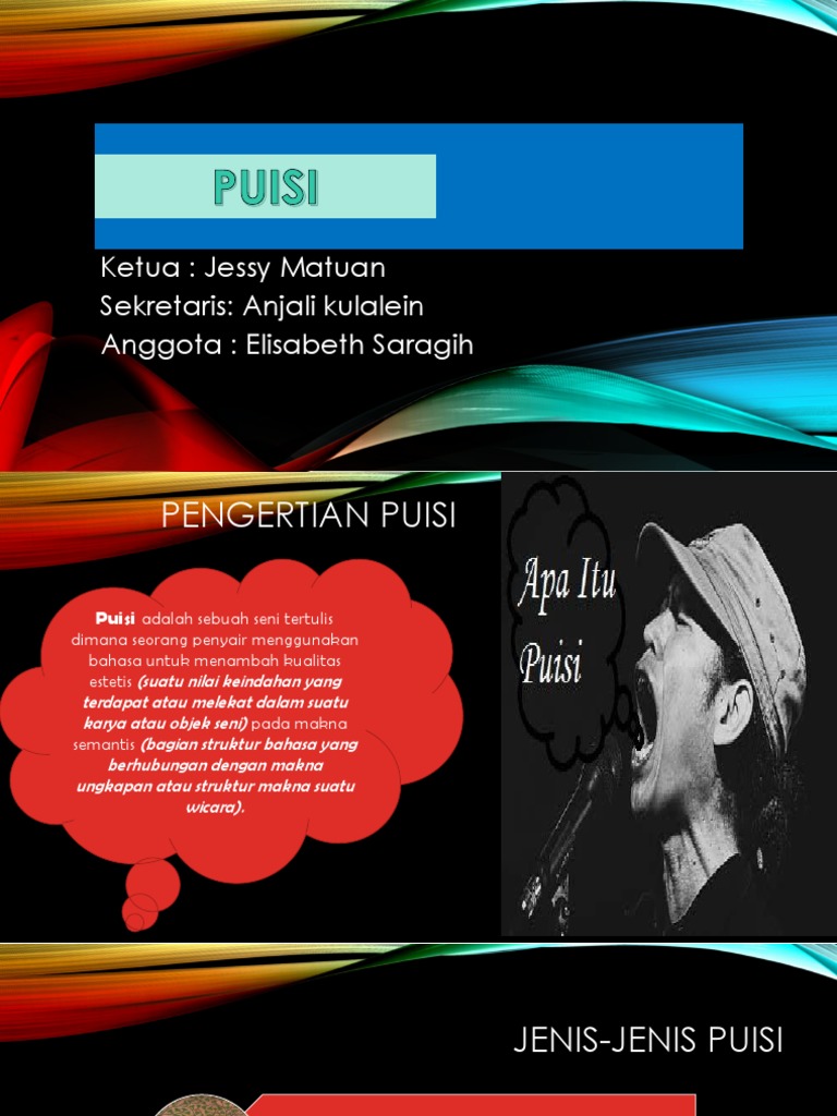Contoh Puisi Elegi 3 Bait - Simak Gambar Berikut