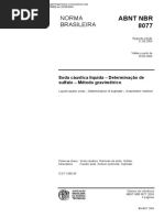 NBR 8077 - Soda Caustica Liquida Comercial - Determinacao Do Teor de Sulfato Pelo Metodo Gravimet