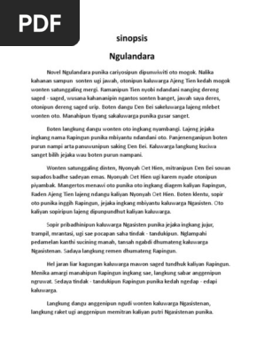 Sinopsis Novel Ngulandar