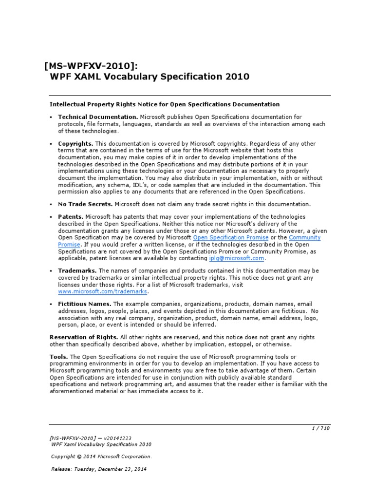 MS WPFXV 2010 | PDF | Extensible Application Markup Language | License