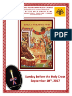 Sunday Before The Holy Cross September 10, 2017: St. Nicholas Albanian Orthodox Church