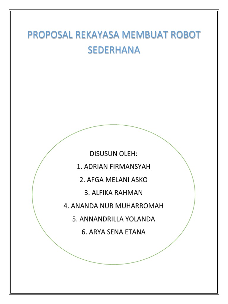 Proposal Pembuatan Robot Sederhana | PDF