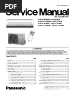 Panasonic CS-XC9CKH CS-XC12CKH Series Service Manual Repair Guide