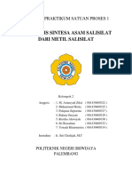 Hidrolisis Sintesa Asam Salisilat Dari Metil Salisilat