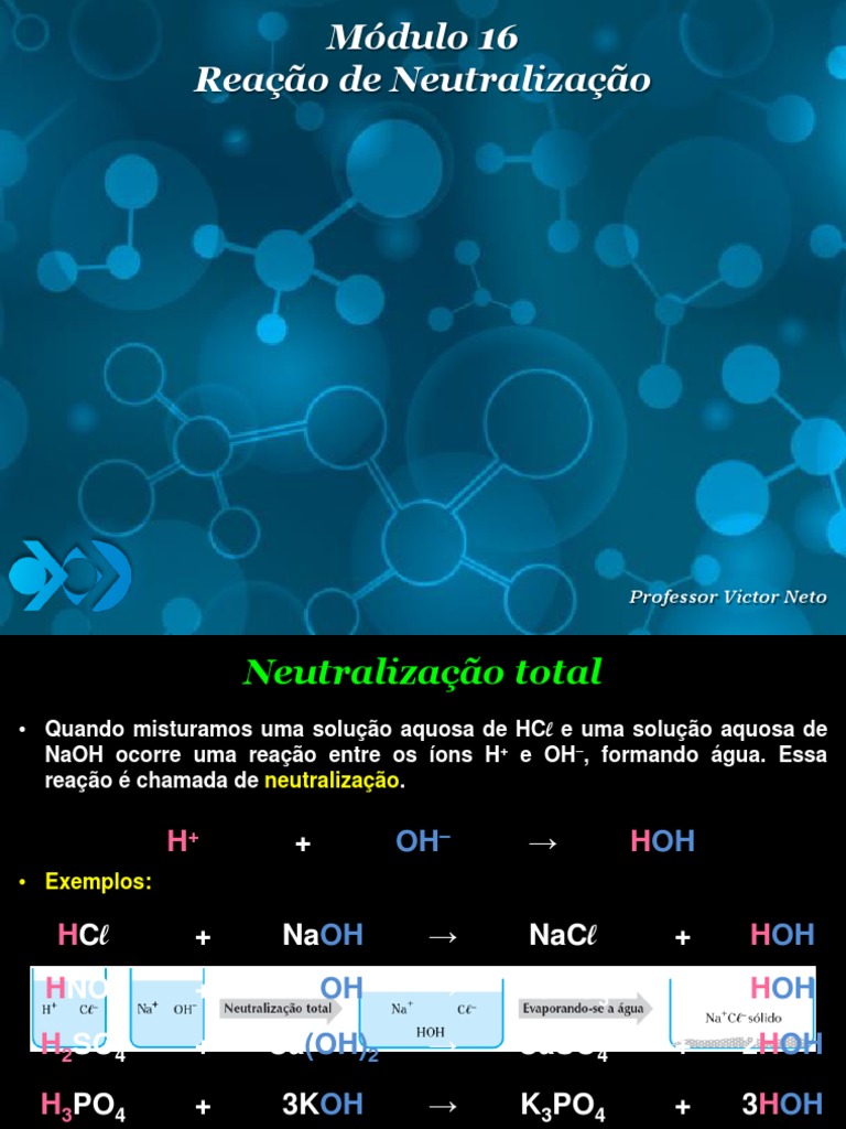 Reações de Neutralização: Total e Parcial | PDF