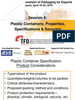 Guyana TFO PKG W'SHP Session 5 - Plastic Containers