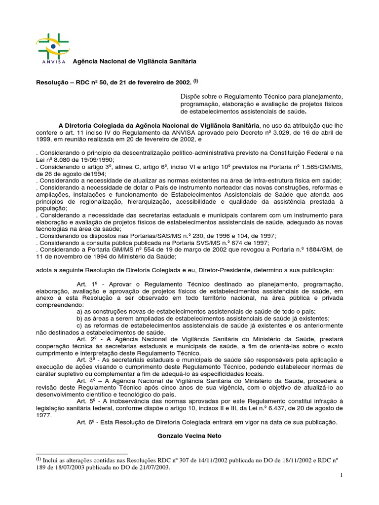 RDC 50 02 PDF | PDF | Ar condicionado | AVAC
