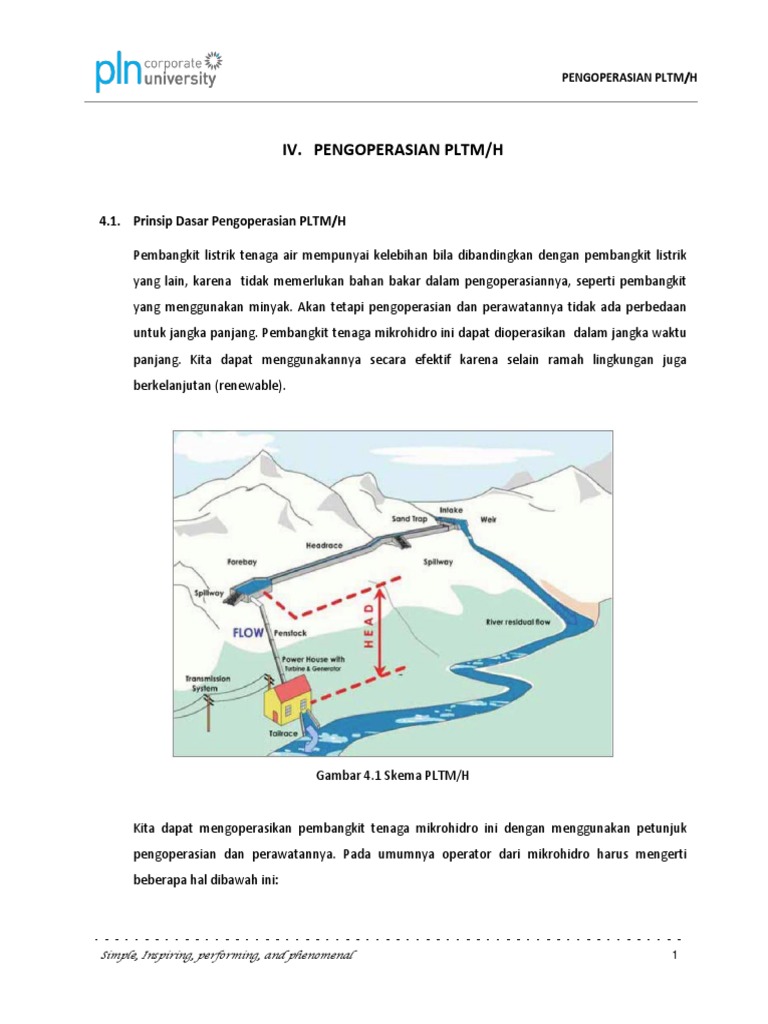 Pengoperasian Pembangkit Mikrohidro PLTMH | PDF | Teknologi & Rekayasa
