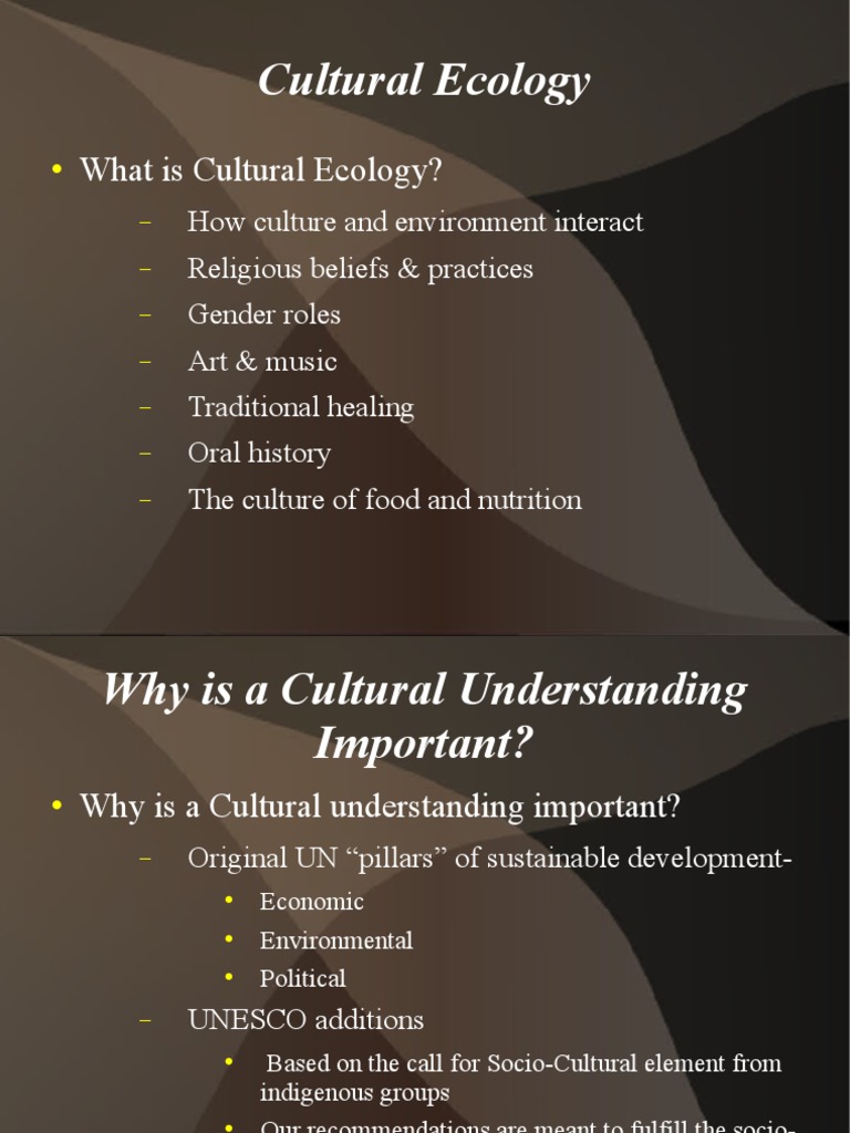 What Is Cultural Ecology? | PDF