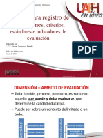 3.6 Presentación Registro de Dimensiones de Evaluación