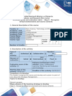 Activities Guide and Evaluation Rubric - Step 0 - Recognize Virtual Environments and Course Contents