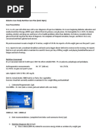 Diabetes Case Study and Worksheets For mnt1