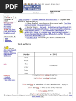 Verb Patterns English