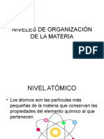 Niveles de Organización de La Materia