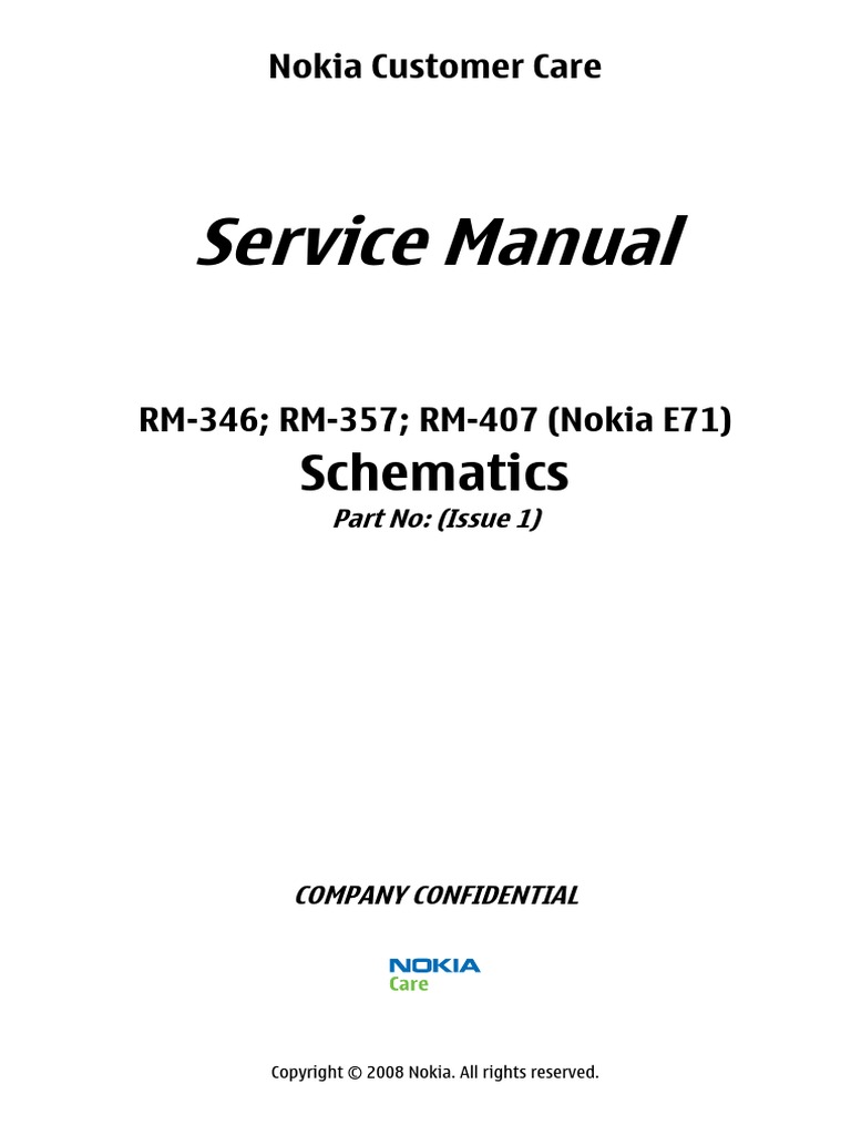E71 rm346 357 407 Schematics l3&4 v1.0 PDF | PDF | Electronic Engineering