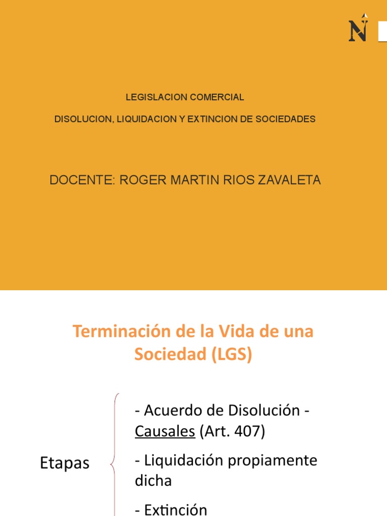Disolucion Liquidacion Y Extincion Sociedades Pdf Sociedad De