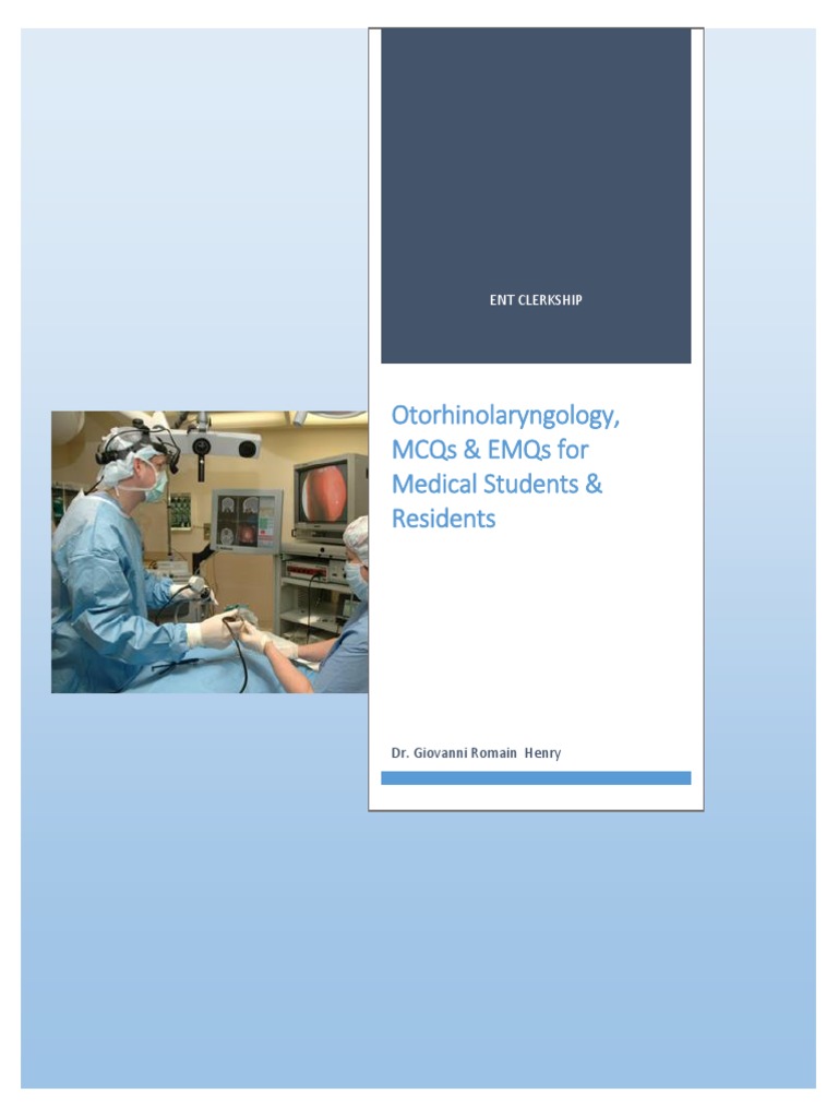 ENT MCQs for Medical Students & Residents | PDF | Thyroid | Ear