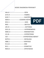 Daftar Kode Diagnosa Penyakit