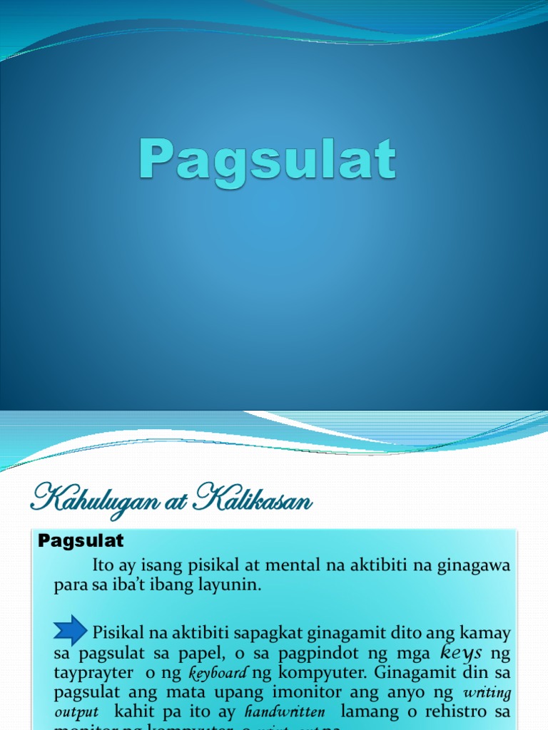 PAGSULAT | PDF