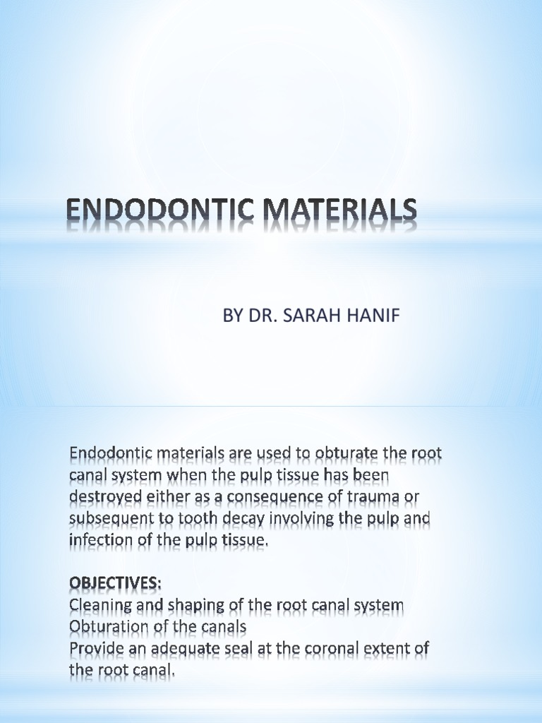 Endodontic Materials PDF