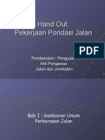 Pekerjaan Pondasi Jalan