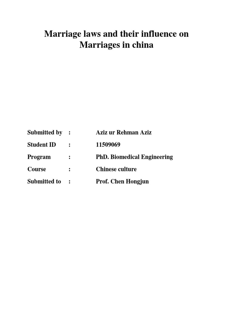 Marriage in China... | PDF | Marriage | Social Conventions