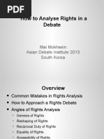 How to Analyse Rights in a Debate Lecture
